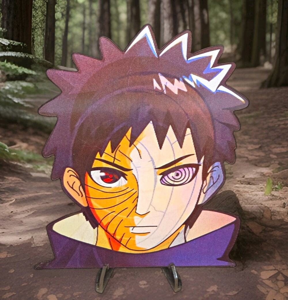 Obito Uchiha Tobi Naruto 3D Motion Anime Lenticular Sticker Car Laptop Decal